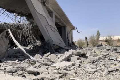 A damaged part of a drug treatment hospital in Kandahar province of Afghanistan after it was hit by a reported Pakistani airstrike